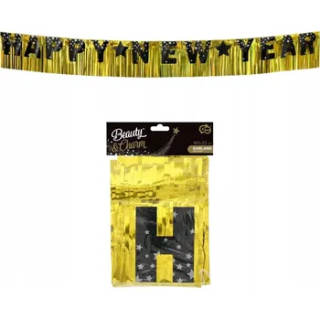 Girlanda dekorace na Silvestra ŠŤASTNÝ NOVÝ ROK rok