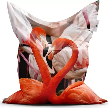 Sedací pytel Sablio Sedací vak Classic Plameňáci 2 - 150x100 cm