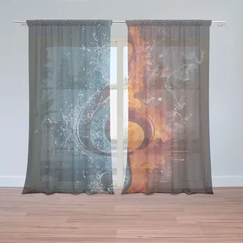 Záclona Sablio Záclony Ohnivý klíč: 2ks 150x250cm