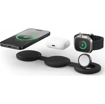 Bezdrátová indukční cestovní nabíječka 3v1 Magsafe Satechi OntheGo