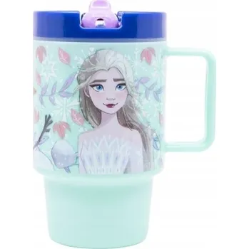 Ledové Království hrnek se slámkou a dávkovačem, bez BPA