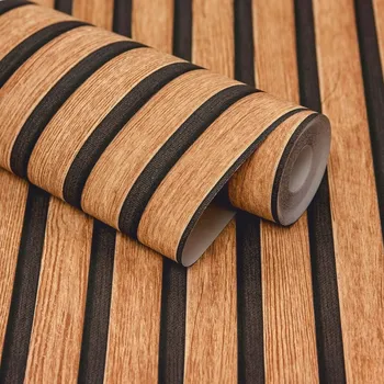 Tapeta Tapeta Lamel Samolepicí Obkladové panely 3D Imitace dřeva Lamely Hnědá 10 m