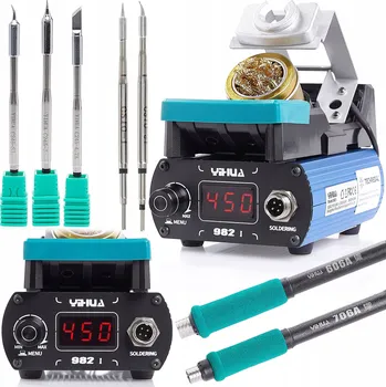 Páječka PROFESIONÁLNÍ PÁJECÍ STANICE YIHUA 982-I 120W 2 PÁJKY 6 HROTŮ C210 C245