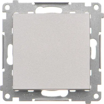 vypínač Tlačítko rozpínací, bez piktogramu, řazení 1/0, 10 A / 230 V~, bezšroubové svorky, Simon 55 TPR1.01/143, hliníková