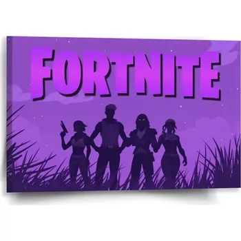Obraz Sablio Obraz FORTNITE Fialová silueta - 60x40 cm