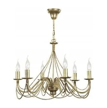 Klasický zlatý lustr Emibig 6xE14 40W TORI 6 GOLD 170/6