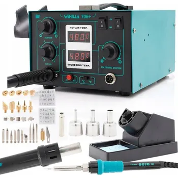 Páječka Pájecí a vypalovací stanice 2v1 na dřevo YIHUA 706+ 640W Horký vzduch