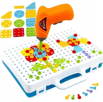 ostatní stavebnice ŠROUBOVÁK KUFŘÍK STAVEBNICE ŠROUBKY 3D