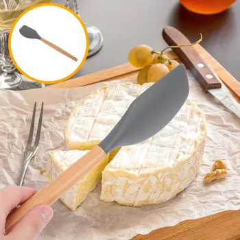 Sada kuchyňského náčiní Silikonová stěrka na vaření, kuchyňské náčiní, dřevěná