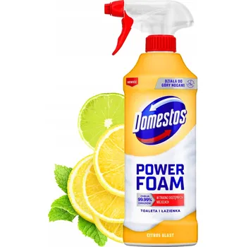 Domestos Power Foam Čisticí pěna na toalety a koupelny Citrus Blast 435 ml