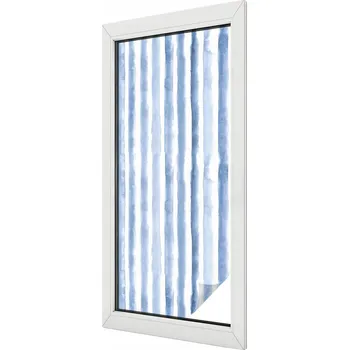 Okenní dekorace Dekorativní Fólie s motivem na okno Modré pruhy 50 x 116 cm