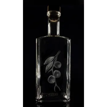 Sklenice lahev na meruňkovici 0,5l - ručně ryté (broušené), dárková krabička