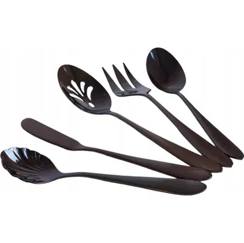 Příbor Sada příborů černé elegantní jídelní souprava