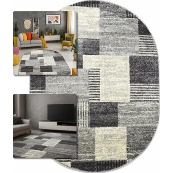 Koberec KOBEREC OVÁLNÝ MODERNÍ MÓDNÍ ŠEDÝ KOBERCE DO OBÝVÁKU ROMANTIC 160x230