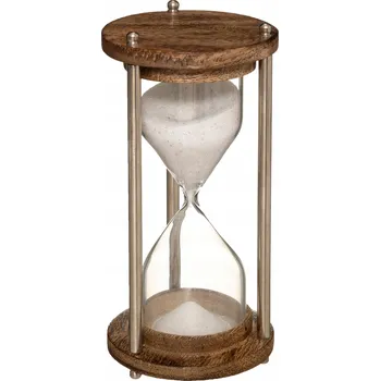 Obraz OZDOBNÉ PŘESÝPACÍ HODINY kovové dekorativní DŘEVO 16 cm