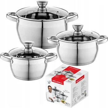 Sada nádobí Sada hrnců Florina Oliver nerezová ocel 6 ks.