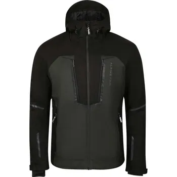 Pánská lyžařská bunda ALPINE PRO REWED XXXL Černá, Khaki