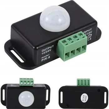 Pohybové čidlo SPÍNAČ POHYBOVÝ SENZOR PIR DC12V/24V PRO LED SVĚTLA A LAMPY