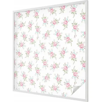 Okenní dekorace Fólie Vitrážová Samolepicí Mléčná fólie na okno - Romantické růže 100x100 cm