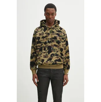Pánská mikina Bavlněná mikina A Bathing Ape 1St Camo Jacquard One Point, XL, zelená, 78X