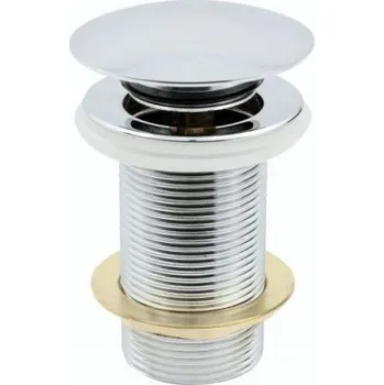 Sifon Zátka umyvadlová výpust Click-Clack kulatý Hydroland stříbrná