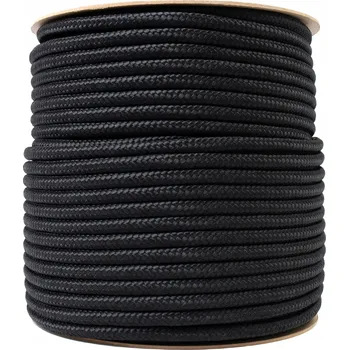 Lany POLYPROPYLENOVÉ LANO Pletené Černé Silné 12mm 30M