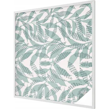 Okenní dekorace Dýha Fólie na mléčné sklo Dekorativní vitrážové zelené listy 100x100