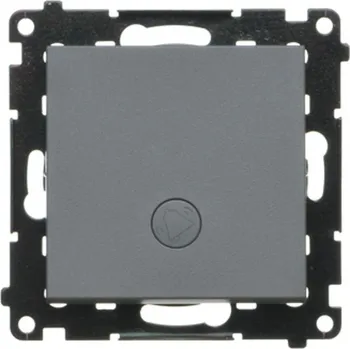 vypínač Tlačítko zapínací, s piktogramem “zvonek”, s orientačním LED podsvětlením,, Simon 55 TD1L.01/116, grafitová