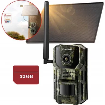 IP kamera SOLÁRNÍ KAMERA FOTOPAST VENKOVNÍ OTOČNÁ SIM GSM 4G LTE 3MPX 32GB