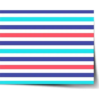 Plakát Sablio Plakát Barevné veselé pruhy - 90x60 cm