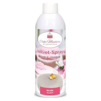 Přisada na vaření a pečení Velvet sprej stříbrný, 400g - Cake Masters