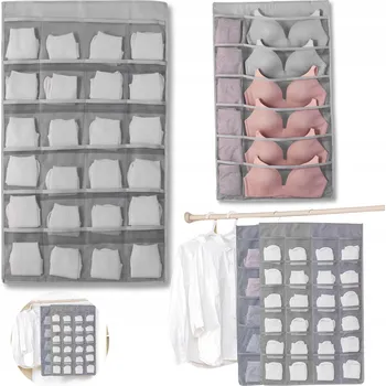 Organizér oblečení ZÁVĚSNÝ ORGANIZÉR NA PRÁDLO DO SKŘÍNĚ - PONOŽKY, PODPRSENKY, OBOUSMĚRNÝ