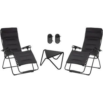 Křeslo Sada 2 Relaxační křeslo FUTURA AirComfort černá Acier 2x XL