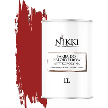 barva na kov Barva pro radiátory Antikorozní Odolná 1L Polomatná Červená Signální 3v1