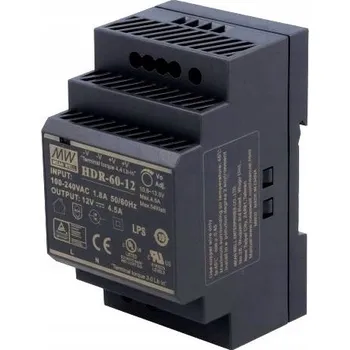 spínaný zdroj Napájecí zdroj na DIN lištu Mean Well HDR-60-12 12V DC 4.5A 54W