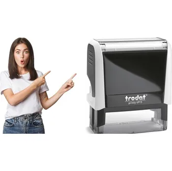Samobarvicí razítko bez polštářku TRODAT 4913 bílé