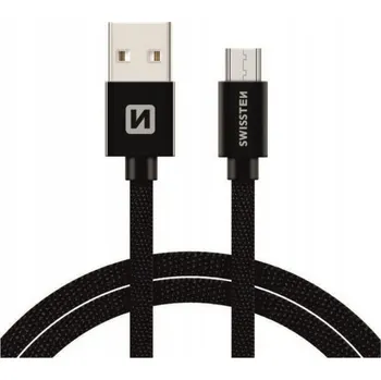 Datový kabel Kabel Swissten USB - microUSB typ B 3 m černý
