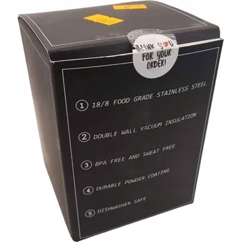 Termohrnek s brčkem 350 ml černý, německý jazyk