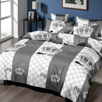 Povlečení Povlečení CROWN GREY 7-dílná sada 140x200 cm