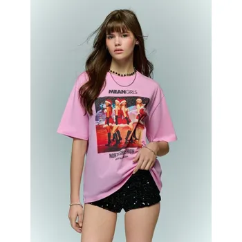 Dámská móda Vánoční tričko Mean Girls - XL - House - pastelově růžová - 212IY-03X