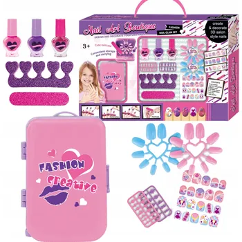 VELKÁ SADA NA MANIKÚRU LAKY NA NEHTY MAKEUP SAMOLEPKY PRINCEZNY