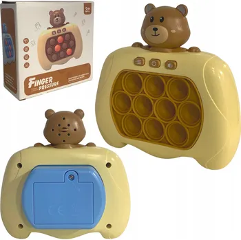 POP IT DOVEDNOSTNÍ HRA POP IT ANTISTRESOVÁ ELEKTRICKÁ KONZOLA PRO SVÍTÍ MEDVÍDEK