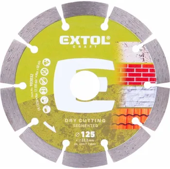 Řezný kotouč EXTOL CRAFT kotouč diamantový řezný segmentový - suché řezání, O 125x22,2x1,8mm 903032