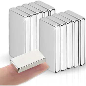 Dekorativní magnet SILNÝ MAGNET NEODYMOVÝ MAGNET KOMPLET 10 KUSŮ PLOCHÝ 8 x 4 x 2