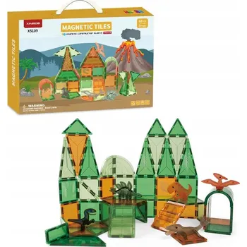 ostatní stavebnice Magnetická stavebnice Dinosaur sada 62ks - Magnetic Tiles