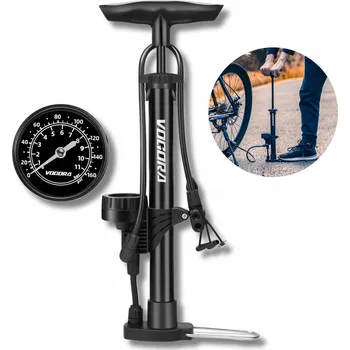 pumpička UNIVERZÁLNÍ HUSTILKA NA KOLO S MANOMETREM PRESTA/SCHRADER 160 PSI