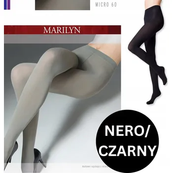 Dámské punčochy Hladké Punčocháče Marilyn Micro 60 DEN, černé Nero, velikost 2