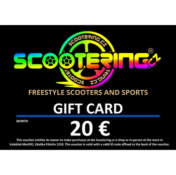 Dárkový poukaz SCOOTERING.cz tištěný | 20 €