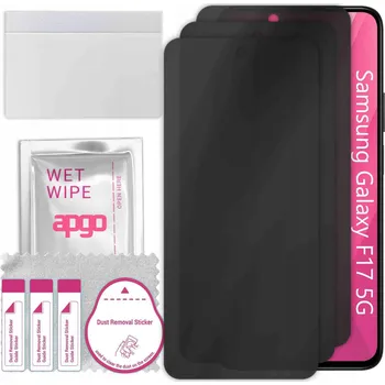 Pouzdro na mobilní telefon 3x Hybridní Sklo s Filtrem Soukromí pro Samsung Galaxy F17 5G, PRIVACY