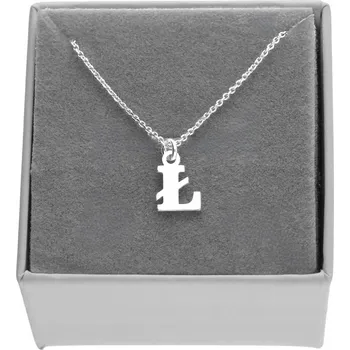 Náhrdelník Stříbrný náhrdelník řetízek s písmenem Ł, stříbrný stříbro 925, 50 cm